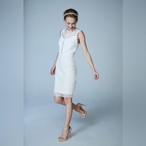Vow’D Crochet Lace Sleeveless Fully Lined Wedding Coquette Romantic Feminine M